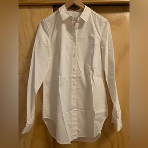 CLOSED brand slim fit long white button down, size small